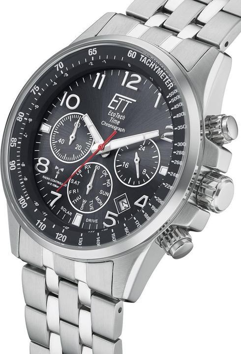 Actual product image ETT EGS-11610-22MS (Chronograph, Rotating bezel left, Radio-controlled clock, 43 mm)