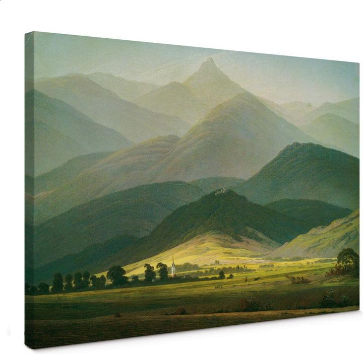 Actual product image Trenddeko Friedrich - Mountain Landscape (80 x 100 cm)