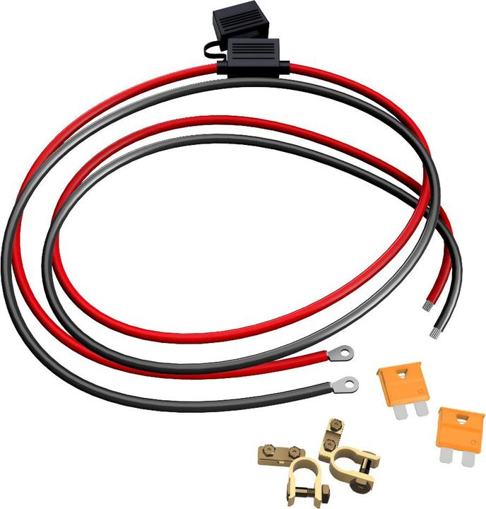 Produktbild Offgridtec 1,5m 6mm² Batteriekabel M8 mit Flachsicherungshalter, 40A Sicherung und Polklemmen