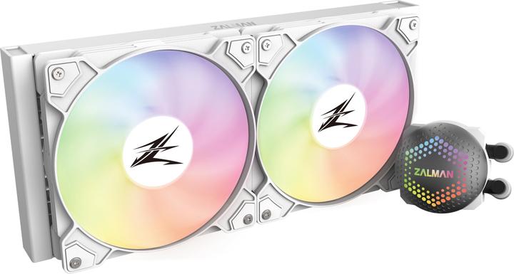Actual product image Zalman ALPHA24 White CPU Liquid Cooler 240mm Radiator 2 x 10 mm Fan ARGB pump Dual