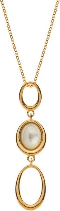 Natsumi Schmuck Halskette Gelbgold 18K/750 Anker Perlmutt 45cm (750/18 K Gelbgold)