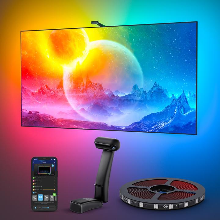 Productafbeelding Govee Envisual TV Backlight T2, RGBIC, WiFi, BT (RGBIC, 360 cm, Interieur)