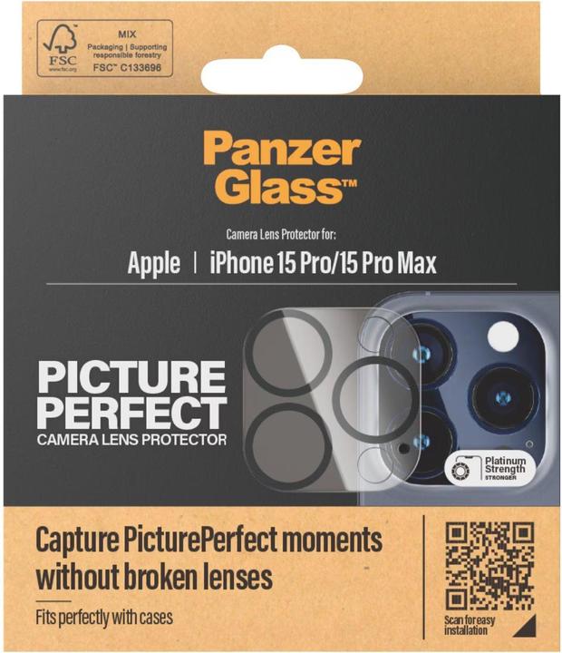 Produktbild PanzerGlass Camera Lens Protector (1 Stück, Apple iPhone 15 Pro, Apple iPhone 15 Pro Max)