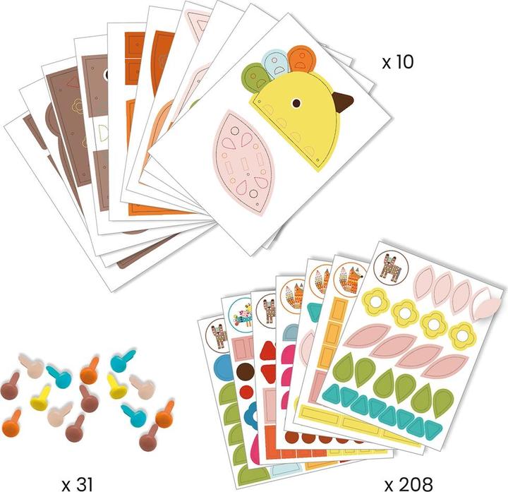 Actual product image Djeco Crafting with paper - Big animals