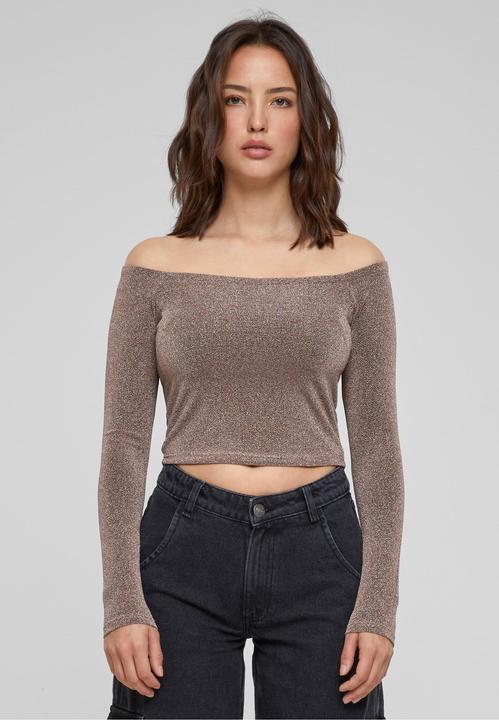 Immagine prodotto Urban Classics Ladies Off Shoulder Glitter Longsleeve (4XL)