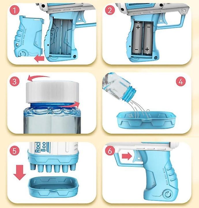 Image du produit Outdoor Active 40-trous Machine à bulles de savon électrique, pistolet à bulles de savon automatique