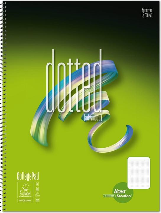 Actual product image Ursus Collegeblock A4 80 Blatt punktkariert ws (A4, Checked, Hardcover)