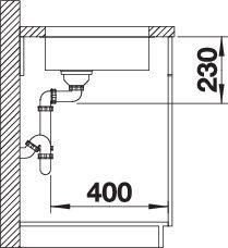 Immagine prodotto Blanco Andano 180-U (Lavello sottopiano, 22 cm, 44 cm)