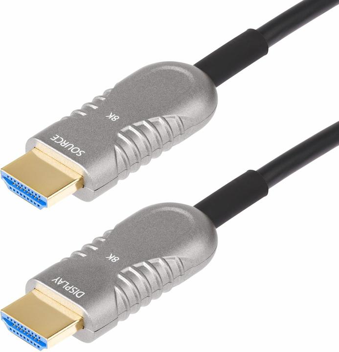 Actual product image StarTech COM 50ft 15.2m HDMI 2.1 Hybrid Active Optical Cable AOC CMP Plenum 8K60Hz Ultra High Speed (15.20 m, HDMI)