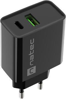 Image du produit Genesis Natec ładowarka Sieciowa Ribera USB-A + USB-C 20w Power Delivery Czarna Nuc-2062 (20 W)