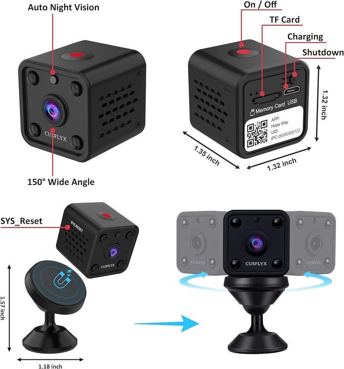Produktbild Cusflyx Mini-Kamera (1920 x 1080 Pixels)