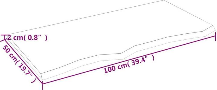 Actual product image VidaXL Lian (100 x 50 x 2 cm)