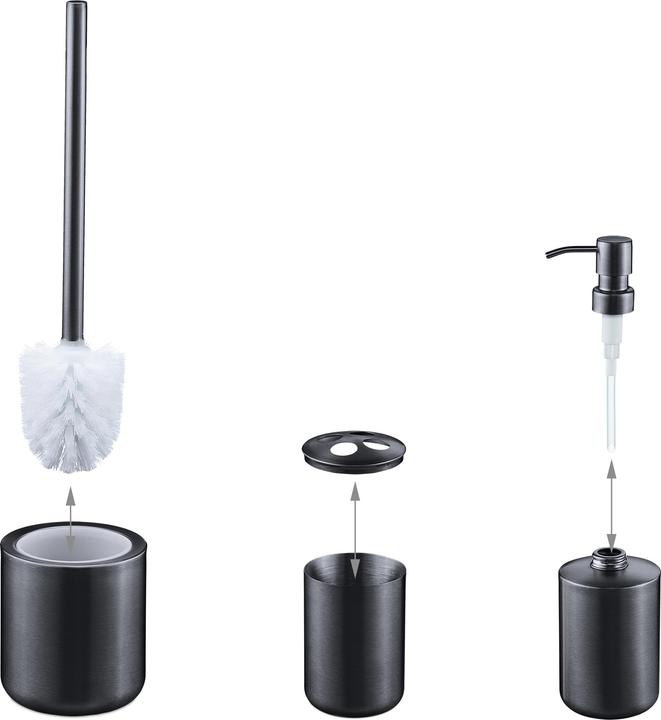 Actual product image Relaxdays 5-Piece Bathroom Accessory Set