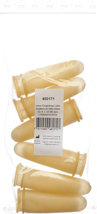 Sanor Fingerling Latex Grösse 4 gepudert leicht (0.07 m)