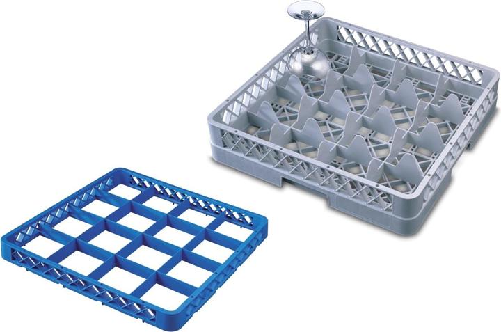 GN Schalen Glass rinsing basket 16 compartments 1 attachment max glass H12.3cm D11.5cm