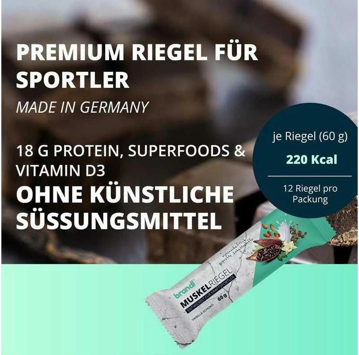 Produktbild Brandl-Nutrition Riegel (Vanille Schoko, 12 Stk., 720 g)
