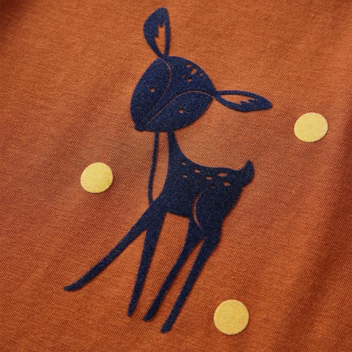 Actual product image VidaXL Children's long-sleeved shirt Cognac 104,Material: 95 % cotton. 5 (104)