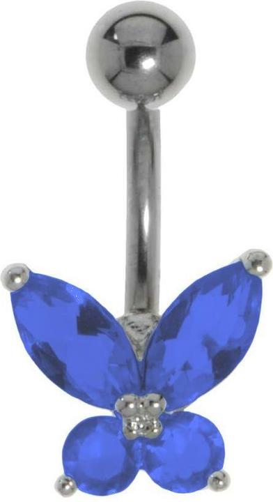 Produktbild Bijouteria Bauchpiercing (Kristall, Messing rhodiniert, Titan)
