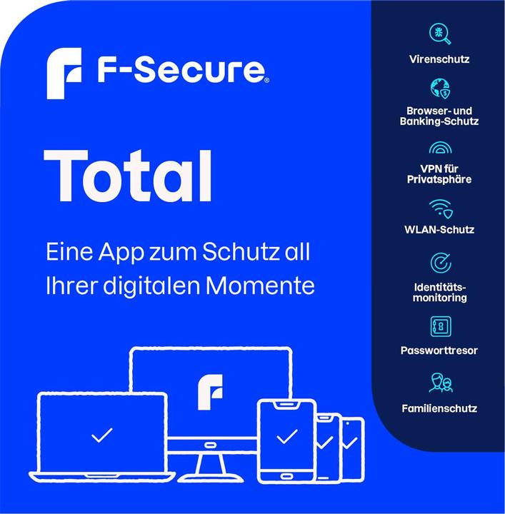 F-Secure Total (1 User, 3 Devices/Users, 24 months)