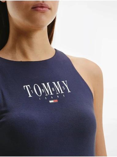 Tommy Hilfiger Tommy Jeans Damen TJW LALA Skater Dress Lässiges Kleid, Twilight Navy, Small (S)