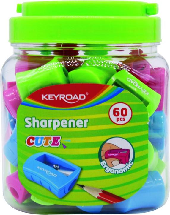 Image du produit Keyroad Taille-crayon doux, plastique, individuel, tube, mélange de couleurs