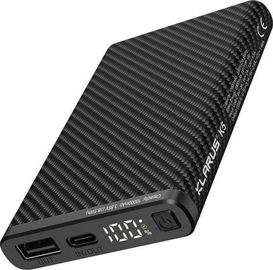Immagine prodotto Klarus K5 - Powerbank impermeabile e ultraleggero (10000 mAh, 22.50 W, 385 Wh)