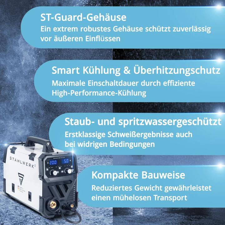 Actual product image Stahlwerk Welding machine MIG MAG 200 ST PLUS shielded arc welding machine IGBT with 200 A
