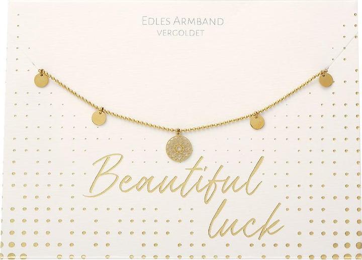 Actual product image Crystals Bracelet.mandala.lucky.gold.plated.606024 (17 cm, Stainless steel)