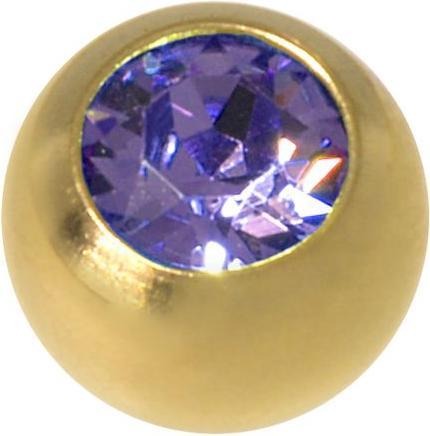 Produktbild Bijouteria Piercingverschluss (Edelstahl, Gold Beschichtung, Kristall)