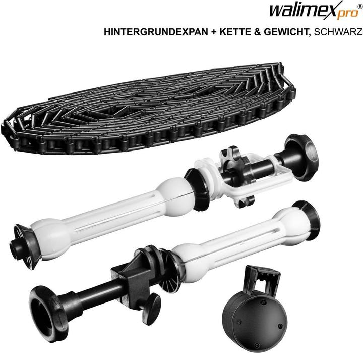 Immagine prodotto Walimex Sfondo Expan + Catena & Peso (13 cm, 37 cm)