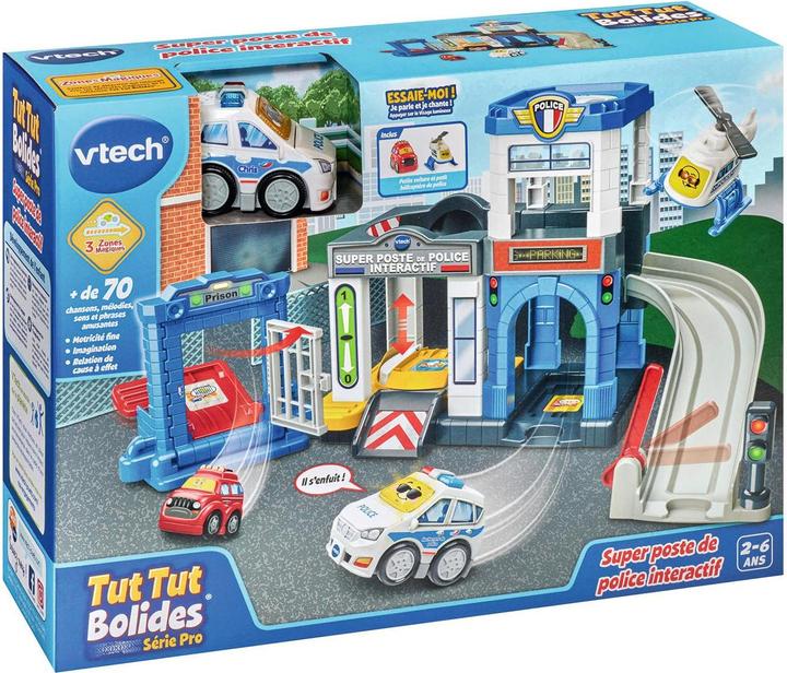 Actual product image VTech Tut Tut Bolides Série Pro - Super poste de police interactif (+ Chris, lieutenant de police)