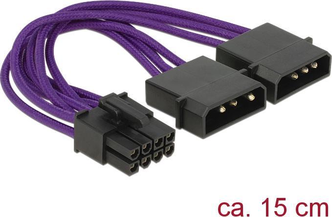 Image du produit Delock Adaptateur électrique 2x Molex à 8Pin pour carte graphique, 15cm