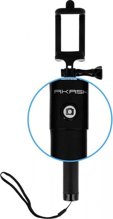 Produktbild Akashi Ausziehbare Selfie-Stange 18 bis 80cm + Auslöser