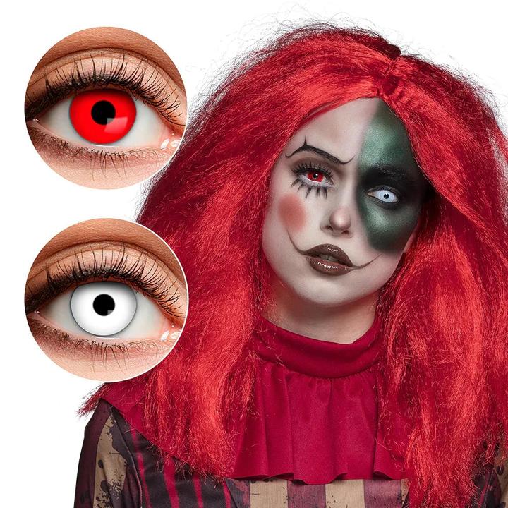 Boland - Farbige Motiv Kontaktlinsen, 2 Stück, Monatslinsen für 3 Monate, ohne Stärke, Halloween, Ka (Mehrfarbig)