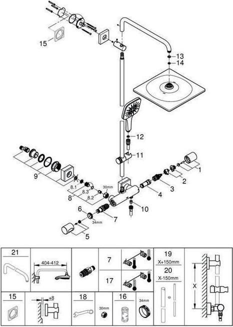 Produktbild Grohe Rainshower SmartActive 310 Duschsystem