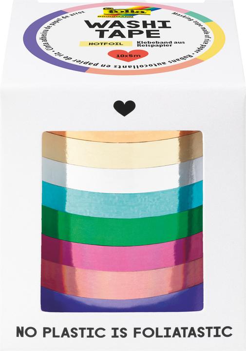 Actual product image Folia Washi-Tape with Hot Foil Finishing Set of 10