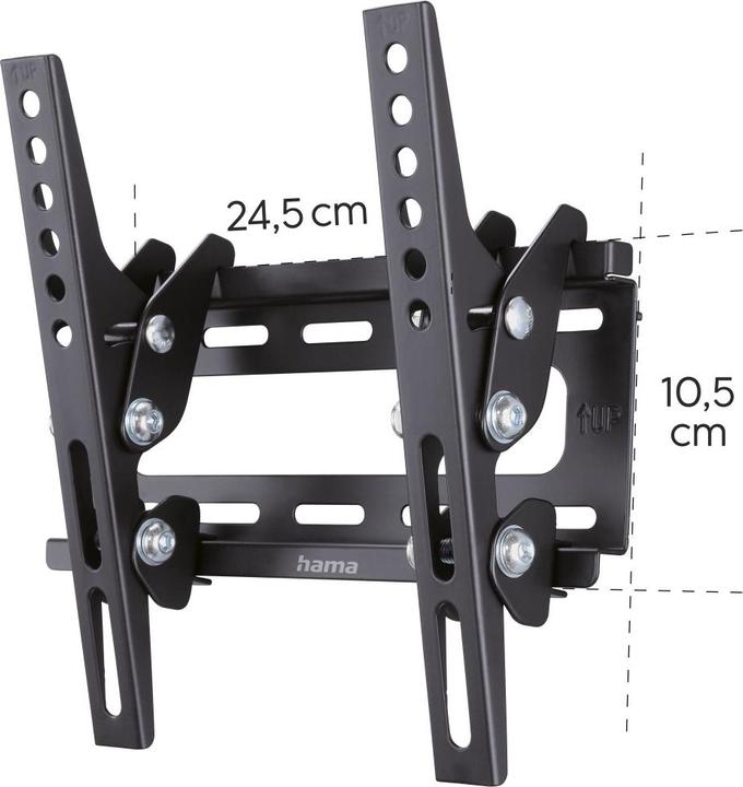 Image du produit Hama Support TV mural, inclinable, 117 cm (46") jusqu'à 25 kg (Mur, 46", 25 kg)