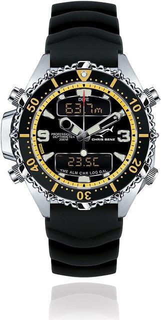 Actual product image Chris Benz Depthmeter (Diving watch, Digital watch, Analogue wristwatch, 41 mm)