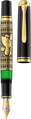 Immagine prodotto Pelikan Astuccio per stilografica M900 Toledo B (Nero, Verde, Oro, 1 x)