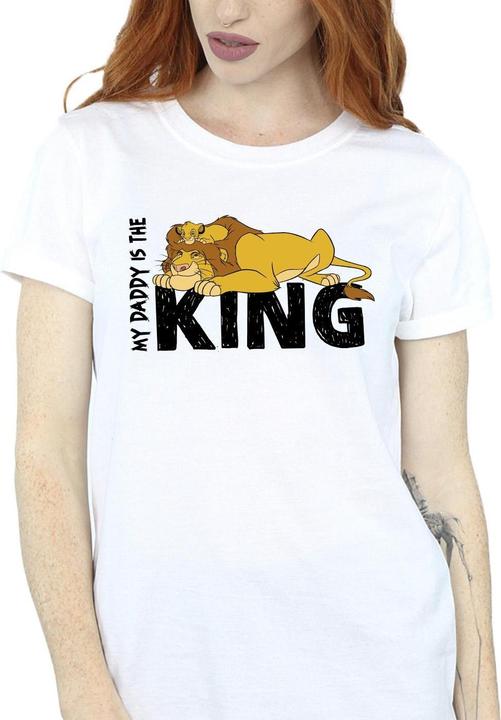 Actual product image Disney Womens/Ladies The Lion King Daddy Is King Cotton Boyfriend T-Shirt (S)