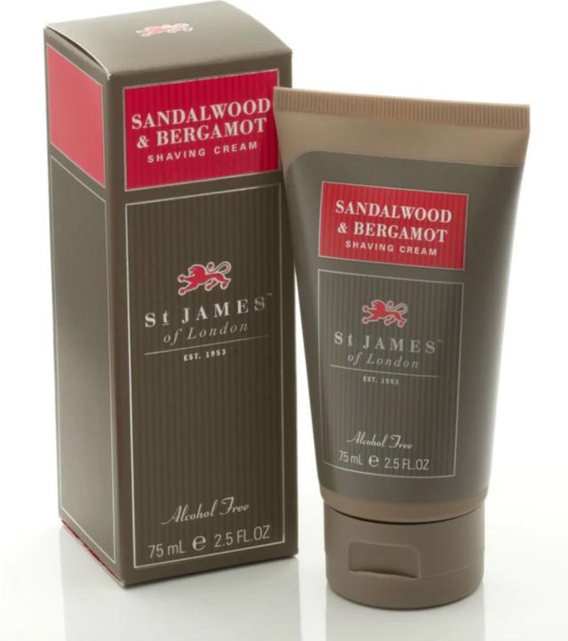 Actual product image St. James of London Shaving Cream Sandalwood & Bergamot in Tube (75 ml, Shaving cream)
