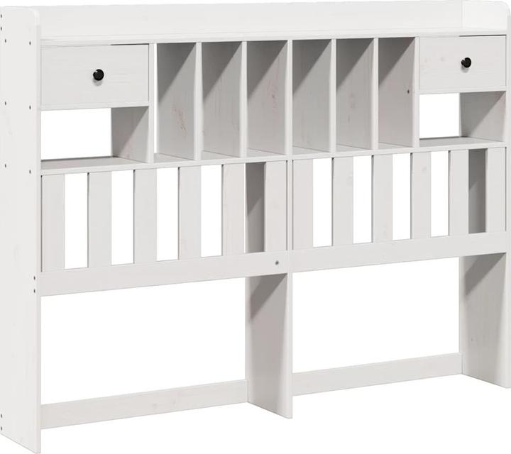 Actual product image VidaXL Headboard Bed headboard with storage space White 150cm solid pine wood