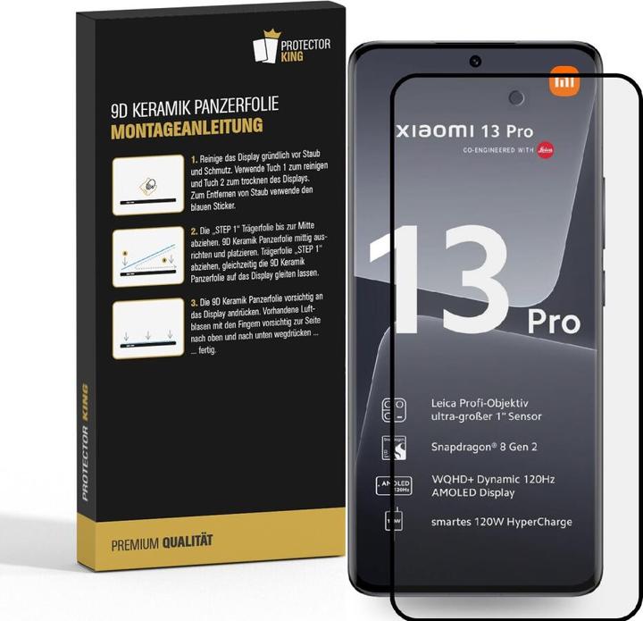 Produktbild Protectorking 3x Ceramic-Glass Full Cover HD Klar (3 Stück, Xiaomi 13 Pro)