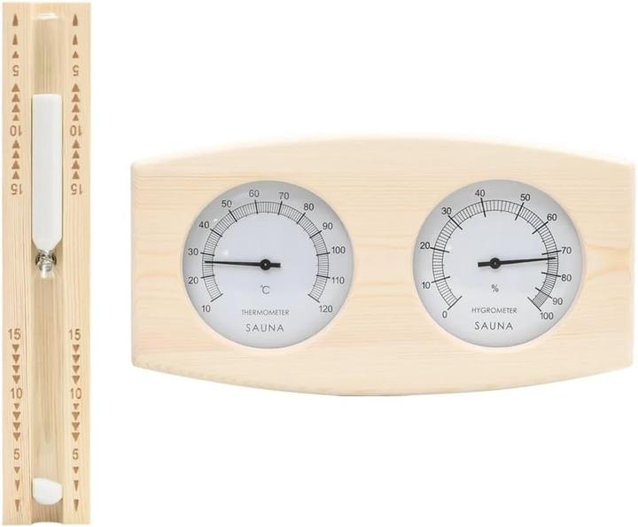 VidaXL 2-in-1 Sauna-Hygrothermograph und Sanduhr