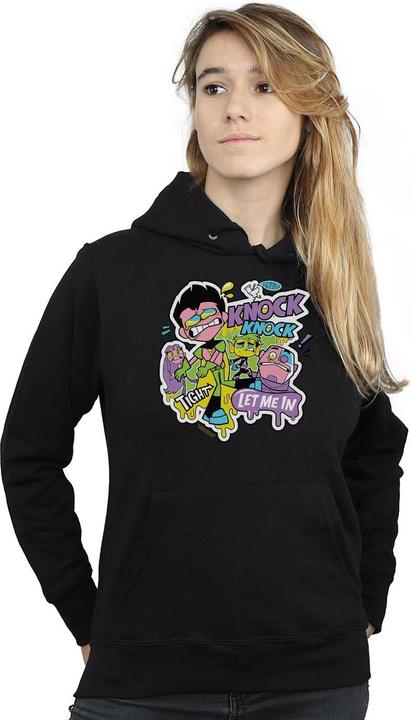 Actual product image Womens/Ladies Teen Titans Go Knock Knock Hoodie (XL)