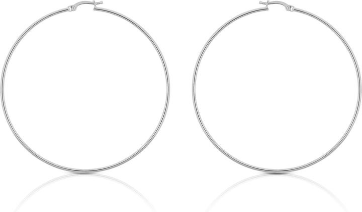 Actual product image Muau Creoles (750/18K white gold)
