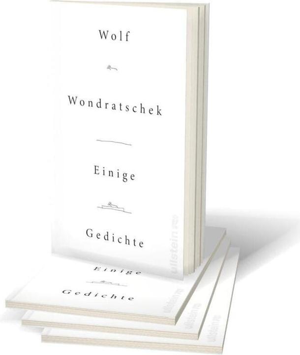 Actual product image Einige Gedichte (German, Wolf Wondratschek, 2023)