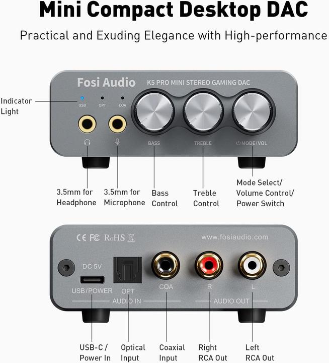 Actual product image Fosi Audio K5 PRO