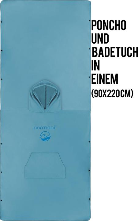 Produktbild Normani Mikrofaser Badeponcho Nosara - 8909 (90 x 220 cm)
