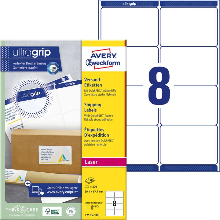 Produktbild Avery Recycling Versandetiketten